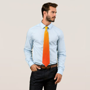 Red to yellow ombre tie