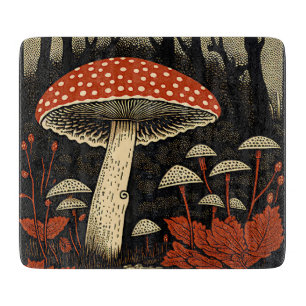 Red Toadstools - Amanita Muscaria  Cutting Board