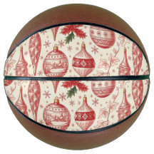 Red Toile Chinoiserie Christmas Ornaments