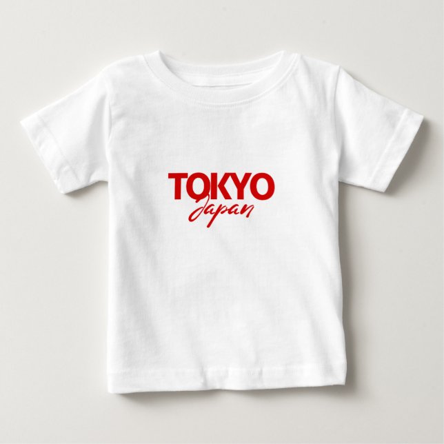 Red Tokyo Japan graphic Print Toddler Shirt (Front)