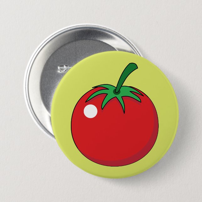 Red Tomato 7.5 Cm Round Badge (Front & Back)