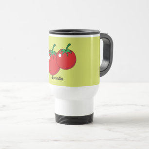 Red Tomato Add your Name or Text Travel Mug