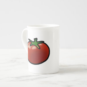 red tomato bone china mug