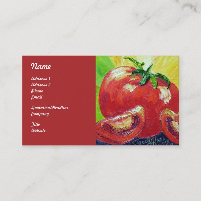 Red Tomato Business Cards (Front)