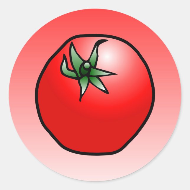Red Tomato Classic Round Sticker (Front)