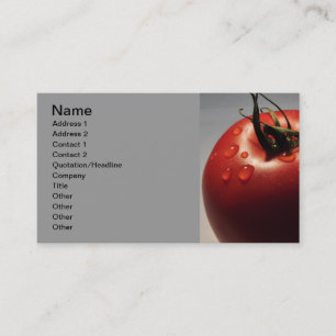 RED TOMATO FRESH FRUITS VEGETABLES HEALTHY YUMMY BUSINESS CARD