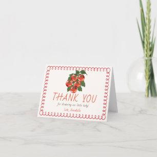 Red Tomato Italian Doodle Baby Shower Thank You Card