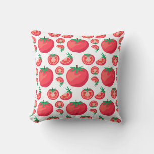 Red Tomato Pattern Cute So Funny Cushion