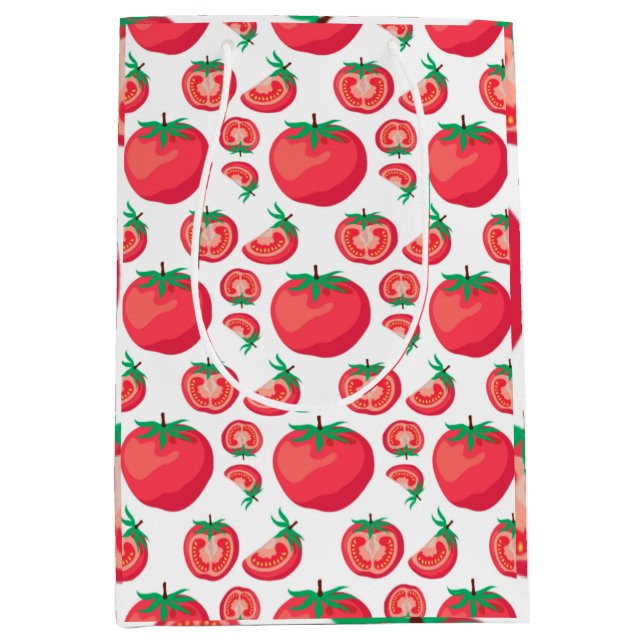 Red Tomato Pattern Cute So Funny   Medium Gift Bag (Front)