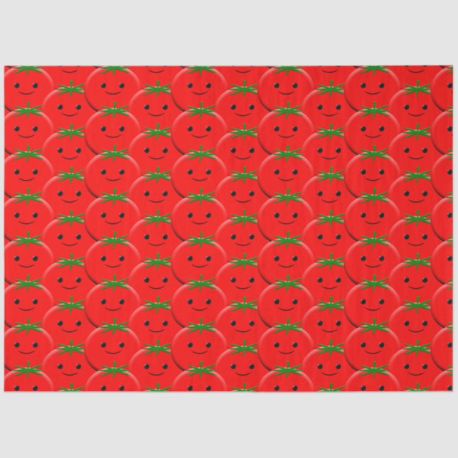 Red Tomato Pattern Tissue Paper (Front)