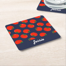 Red tomatoes on blue