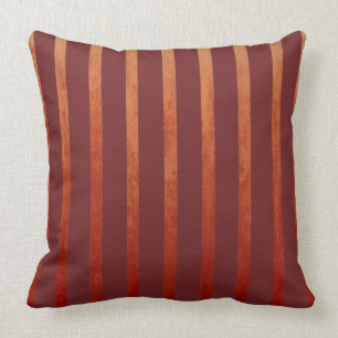Red Toned Ombre Stripes Cushion