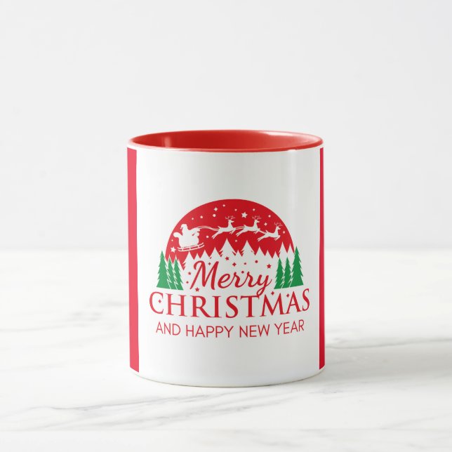 Red Top Quality Christmas MUG for Gift. (Center)