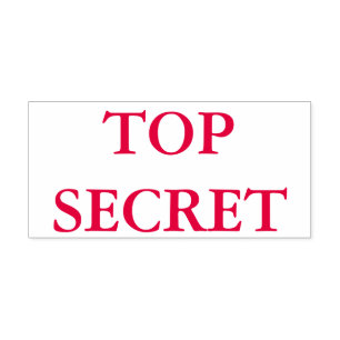 Red Top Secret Self-inking Stamp