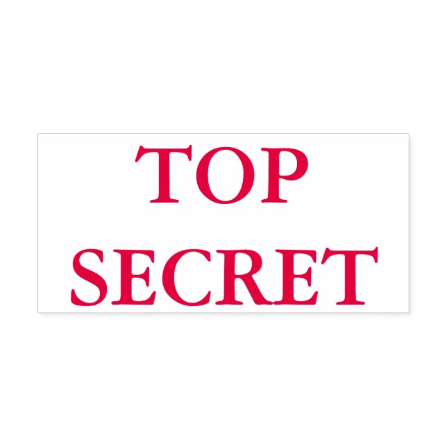 Red Top Secret Self-inking Stamp (Design)