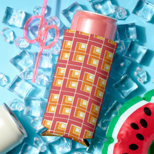 Red Topsy Turvy  Seltzer Can Cooler