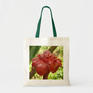 Red Torch Ginger Tropical Flower Photography Tote Bag