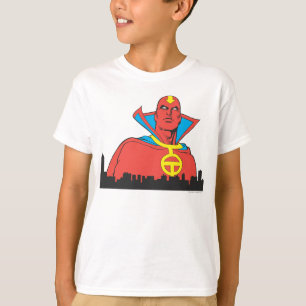 Red Tornado Behind Cityscape T-Shirt