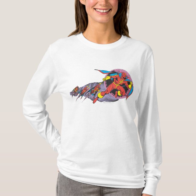 Red Tornado In Wind Motion T-Shirt (Front)