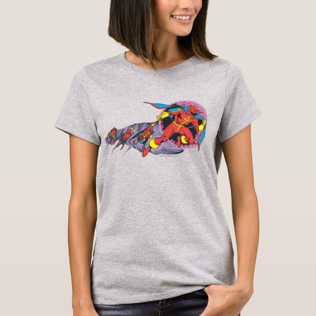 Red Tornado In Wind Motion T-Shirt (Front)