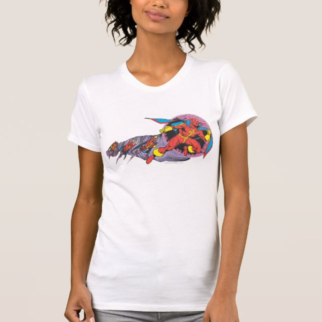 Red Tornado In Wind Motion T-Shirt (Front)