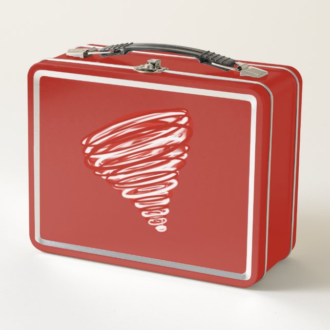 Red Tornado Metal Lunch Box (Front)