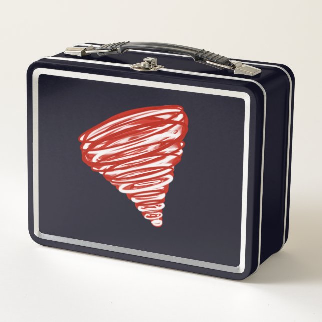 Red Tornado Metal Lunch Box (Front)