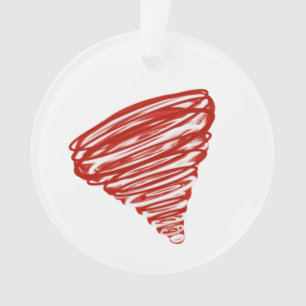 Red Tornado Ornament