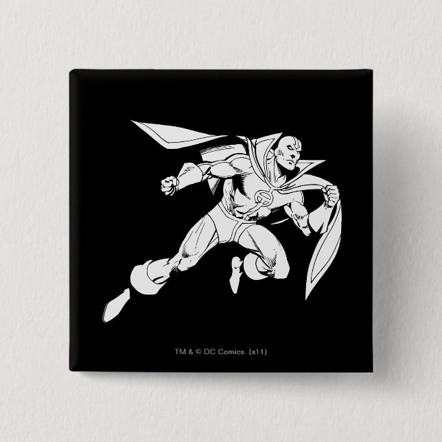 Red Tornado Outline 15 Cm Square Badge (Front)