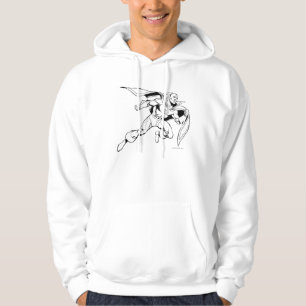 Red Tornado Outline Hoodie