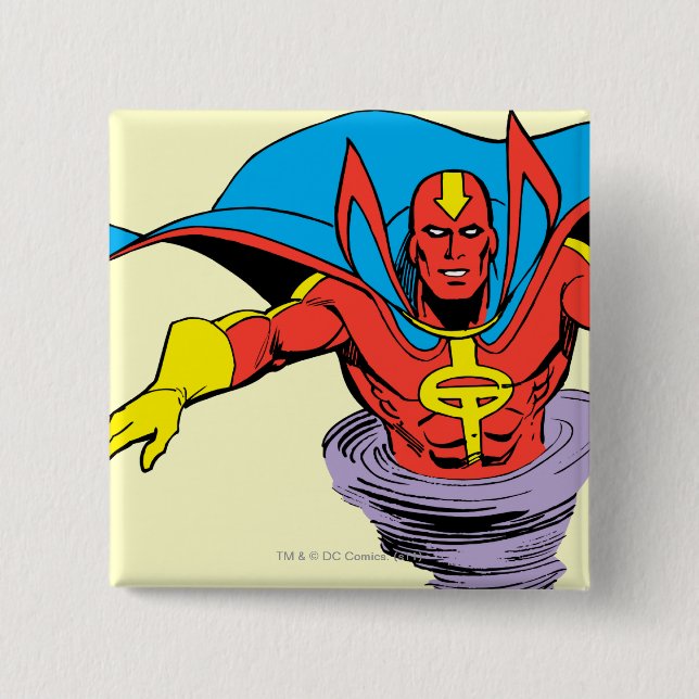 Red Tornado Twister 15 Cm Square Badge (Front)
