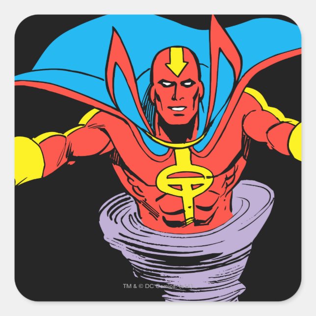 Red Tornado Twister Square Sticker (Front)
