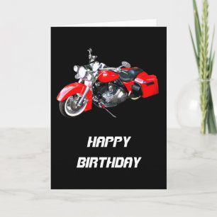 Red Touring Motorcycle Card
