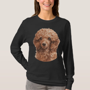 Red Toy Poodle Watercolor Art T-Shirt