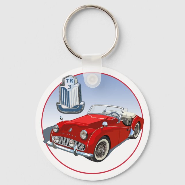 Red TR3 Key Ring (Front)