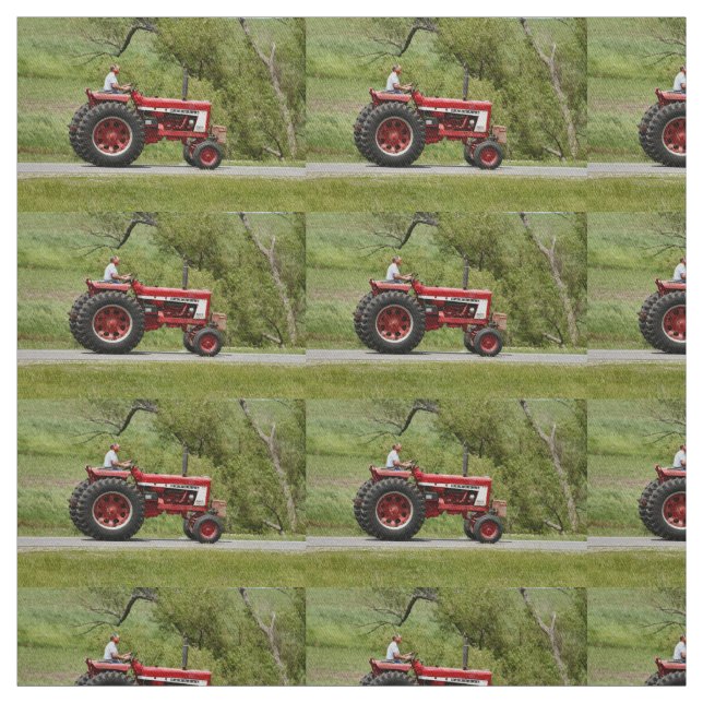 Red Tractor Fabric (Swatch)