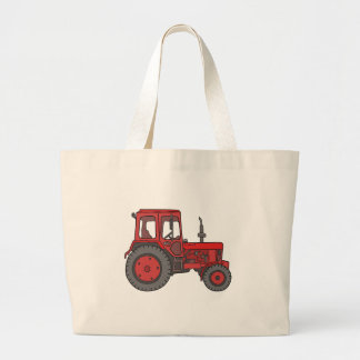 Red Tractor Large Tote Bag