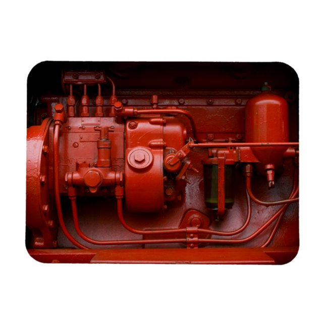 Red Tractor Motor Magnet (Horizontal)