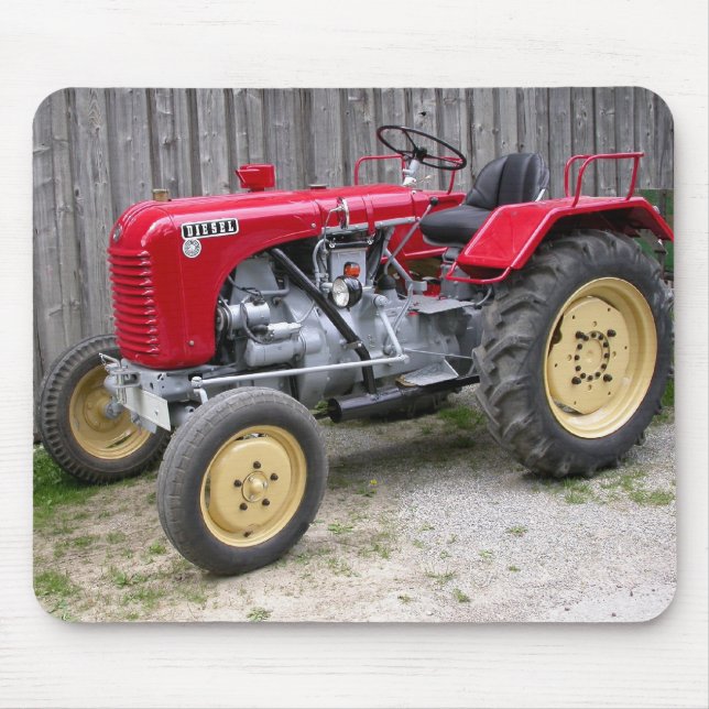 Red Tractor Mouse Pad (Front)