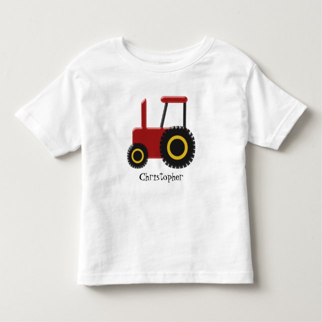 Red Tractor Toddler T-Shirt (Front)