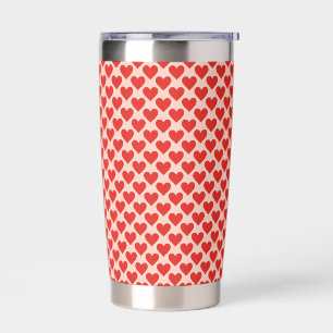 Red, traditional Valentine's day heart Insulated Tumbler
