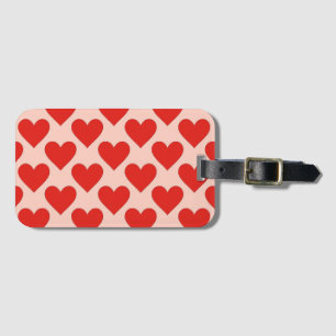 Red, traditional Valentine's day heart Luggage Tag