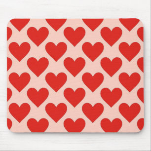 Red, traditional Valentine's day heart Mouse Pad