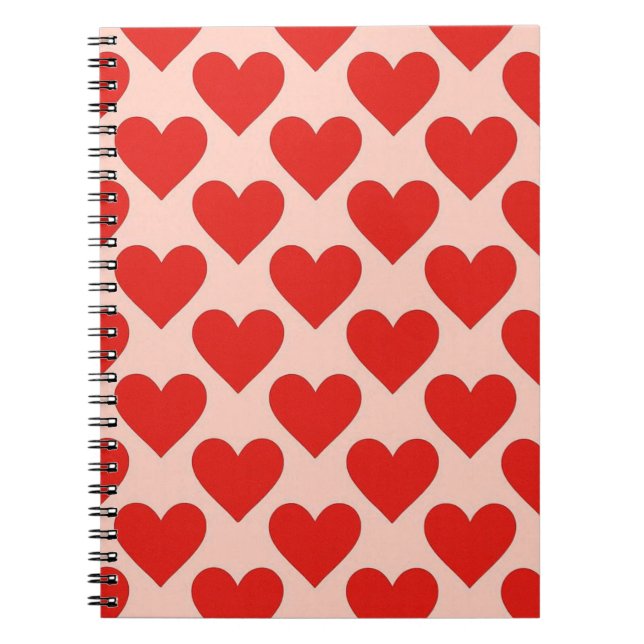 Red, traditional Valentine's day heart Notebook (Front)