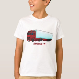 Red trailer truck illustration T-Shirt