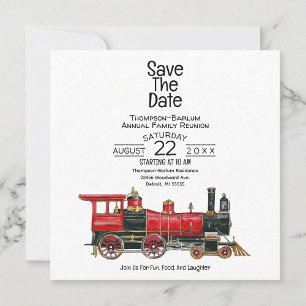 Red Train Family Reunion Save The Date