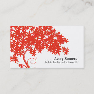 Red Tree Holistic Healer Naturopath Business Card