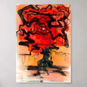 red tree poster
