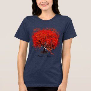 Red Tree Wedding T-Shirts, Gifts, Stickers & Favou Tri-Blend Shirt