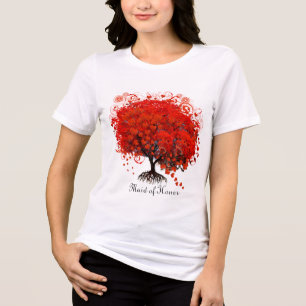 Red Tree Wedding T-Shirts, Gifts, Stickers & Favou Tri-Blend Shirt